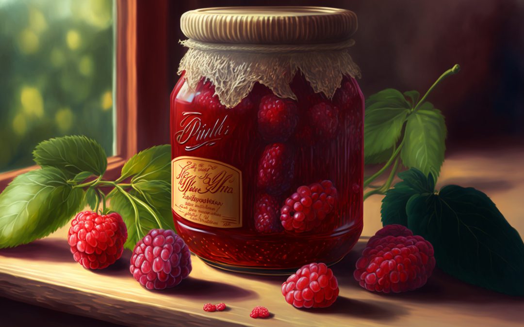Jam with raspberries and Bhut Jolokia pepper