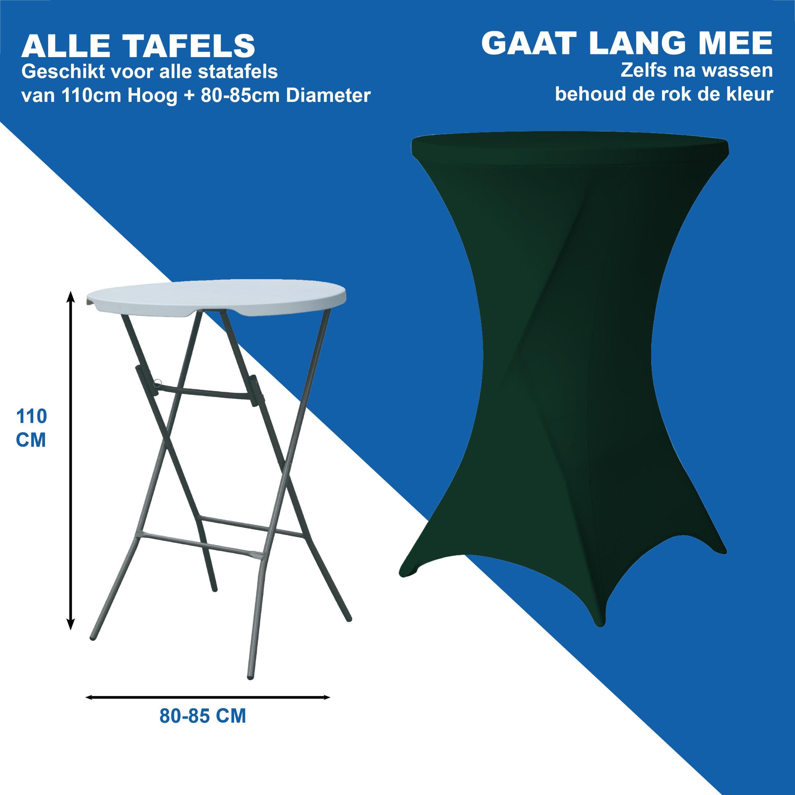 Statafelrok Donker Groen - Afbeelding 3